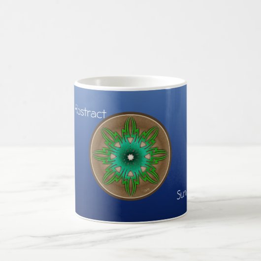 Grüne Sonne Kaffeetasse (Mittel)