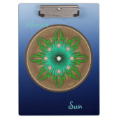 Grüne Sonne Klemmbrett (Vorderseite)