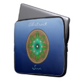 Grüne Sonne Laptopschutzhülle (Vorderseite Links)