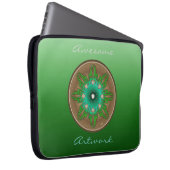Grüne Sonne Laptopschutzhülle (Vorne Rechts)