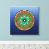 Grüne Sonne Leinwanddruck (Insitu (Holzboden))