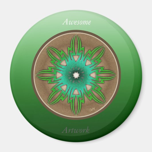 Grüne Sonne Magnet (Vorne)