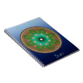 Grüne Sonne Notizblock (Rechte Seite)