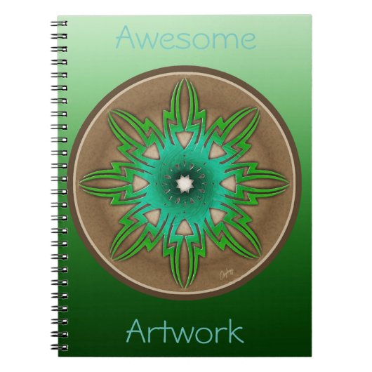 Grüne Sonne Notizblock (Vorderseite)