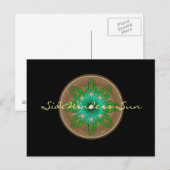 Grüne Sonne Postkarte (Vorne/Hinten)