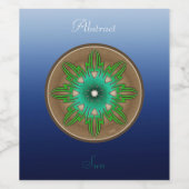 Grüne Sonne Weinetikett (Einzelnes Label)