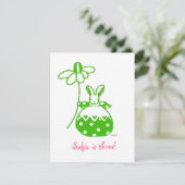 Grüne Sonnenblase zum Geburtstag Einladung (Stehend Vorderseite)