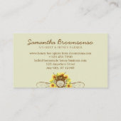 Grüne Sonnenblume Blütenhonig-Honigbiene Visitenkarte (Rückseite)