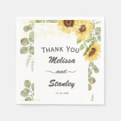 Grüne Sonnenblume Eukalyptus String Light Wedding Serviette (Vorderseite)