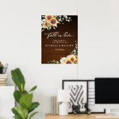 Grüne Sonnenblumen Begrüßungszeichen Poster (Heimbüro)