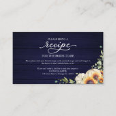 Grüne Sonnenblumen Brautparty Rezept Anfrage Begleitkarte (Vorderseite)