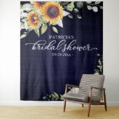 Grüne Sonnenblumen Fall Brautparty Hintergrund Wandteppich (Beispiel)