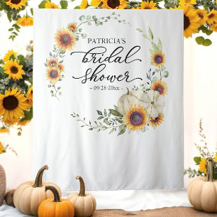 Grüne Sonnenblumen Herbst Brause Backdrop Wandteppich