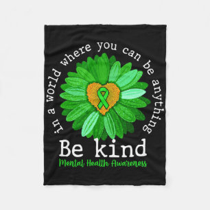 Grüne Sonnenblumen sind nettes T-Shirt Mental Heal Fleecedecke
