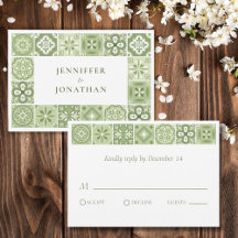 Grüne spanische Fliesen