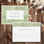 Grüne spanische Fliesen