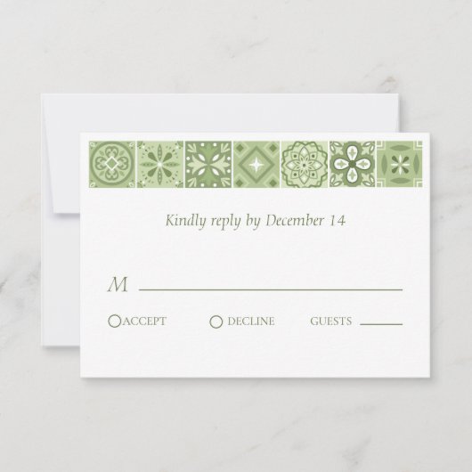 Grüne spanische Fliesen (Vorderseite)