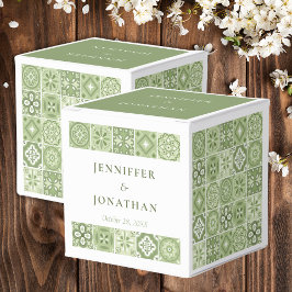 Grüne Spanische Fliesen - Box Geschenkschachtel