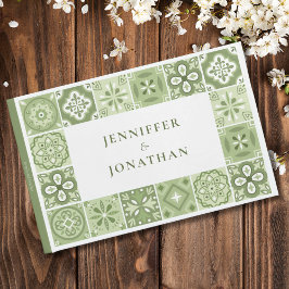 Grüne spanische Fliesen Gästebuch