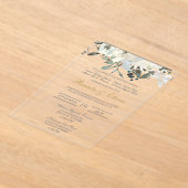 Grüne Spanische Hochzeit Acryleinladungen (Ablage )