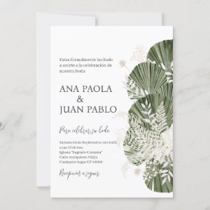 Grüne Spanische Hochzeit Einladung