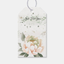 Grüne Speckled Peony Gift Tags
