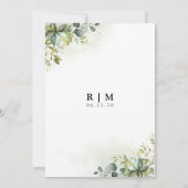 Grüne speichern die Datumskarten Save The Date (Rückseite)