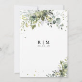 Grüne speichern die Datumskarten Save The Date (Rückseite)