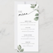 Grüne Speisekarte Eukalyptus - Speisen und Getränk (Vorderseite)