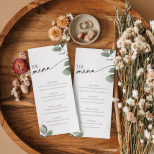 Grüne Speisekarte Eukalyptus - Speisen und Getränk