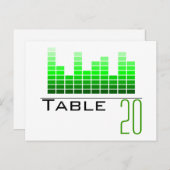 Grüne Spektrumanalyse Tischnummer Postkarte (Vorne/Hinten)