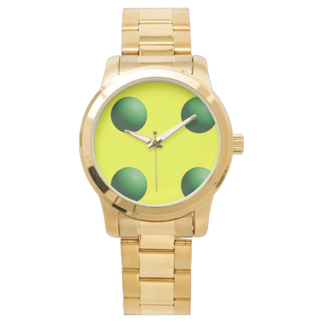 Grüne Sphären eWatch-Uhr Armbanduhr (Vorderseite)
