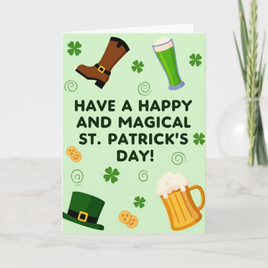 Grüne Spiral St. Patricks Day Karte (Vorderseite)