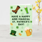Grüne Spiral St. Patricks Day Karte (Gelbe Blume)