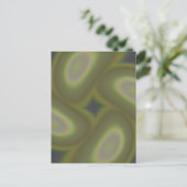 Grüne Spiralen Postkarte (Stehend Vorderseite)