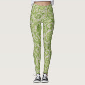 grüne Spitze-Leggings Leggings (Vorderseite)