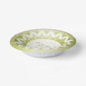 Grüne Spitzen-Mandala-Hochzeit Pappteller (Gewinkelt)