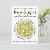 Grüne Split Pea Suppe Keks Keks Abendessen Fest Einladung (Stehend Vorderseite)