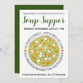 Grüne Split Pea Suppe Keks Keks Abendessen Fest Einladung (Vorne/Hinten)