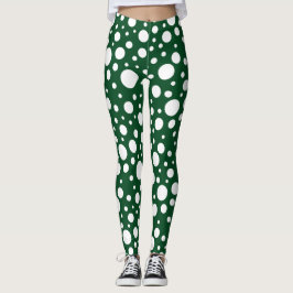 Grüne Spots Leggings