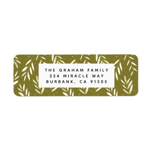 Grüne Sprigs - Botanische Rücksendeadresse (Vorne)