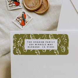 Grüne Sprigs - Botanische Rücksendeadresse