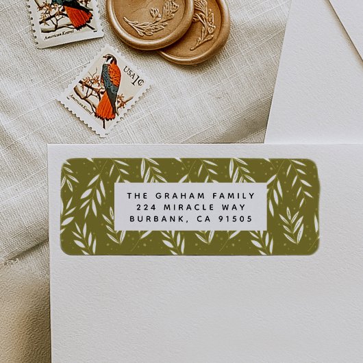 Grüne Sprigs - Botanische Rücksendeadresse