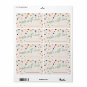 Grüne Sprinklen mit Liebe-Gastgeschenk-Label (Vorne)