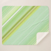 Grüne Sprout-Minze und Kalkgrüne Streifen Sherpadecke (Vorderseite (Horizontal))