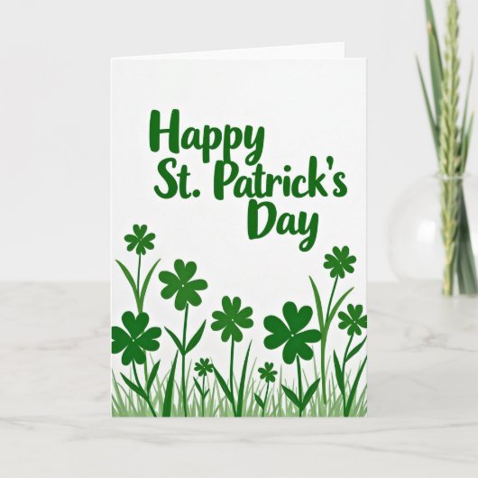 Grüne St. Patrick's Day-Szene Karte (Vorderseite)