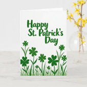 Grüne St. Patrick's Day-Szene Karte (Gelbe Blume)