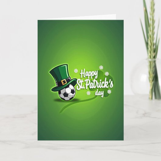 Grüne St. Patrick's Karte mit Muster (Vorderseite)