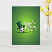 Grüne St. Patrick's Karte mit Muster (Gelbe Blume)