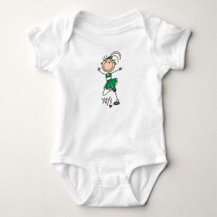 Grüne Stäbchen-Figur Cheerleader T-Shirts und Gesc